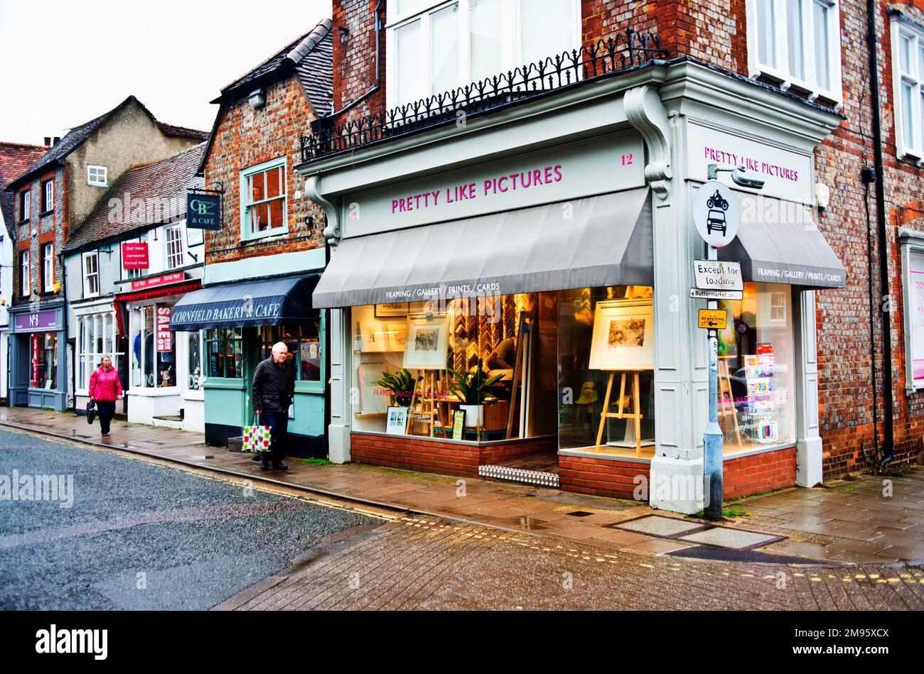 Hübsch wie Bildergeschäft, Butter Market, Thame, Oxfordshire, England Stockfoto