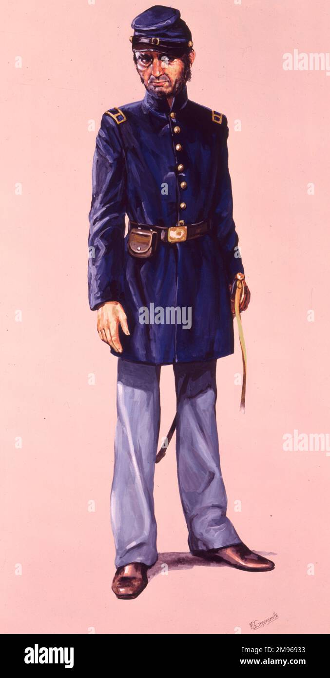 Artillerieoffizier - Amerikanischer Bürgerkrieg Stockfoto