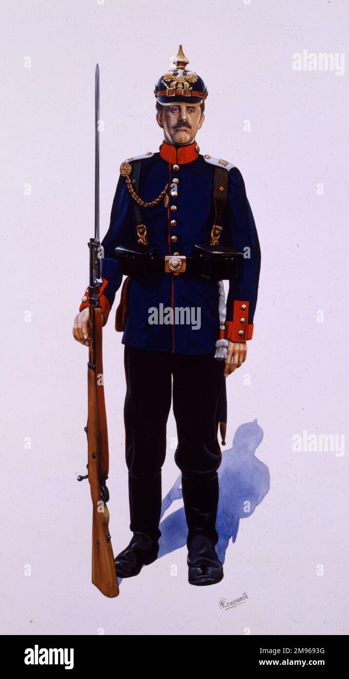 Preußischer Infanterie-Mann - ca. 1895 - 1914 Stockfoto