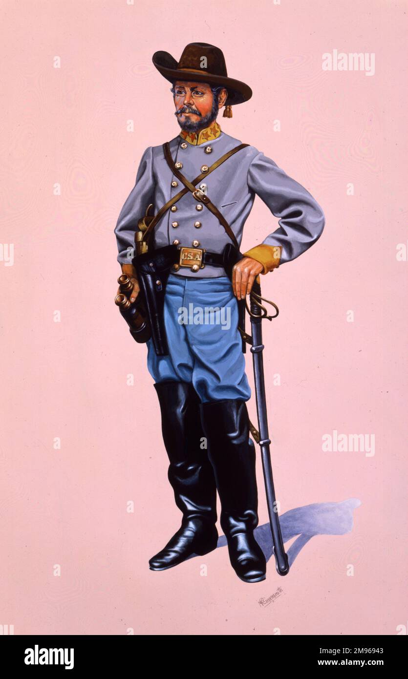 Oberst, Konföderierte Armee, Amerikanischer Bürgerkrieg Stockfoto