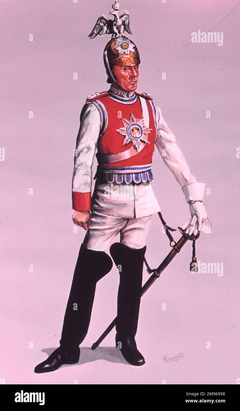 Offizier der russischen Kaiserlichen Garde Stockfoto
