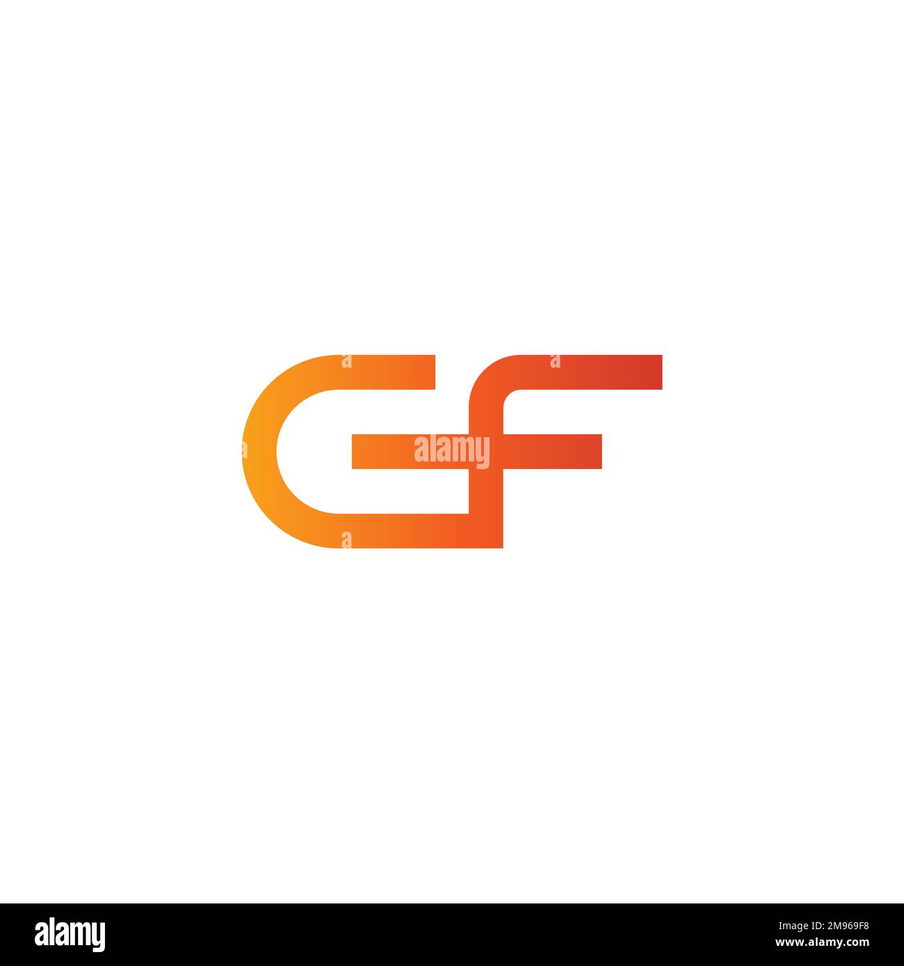 GF-Logo einfaches Design. Geeignet für Ihr Unternehmen Stock Vektor