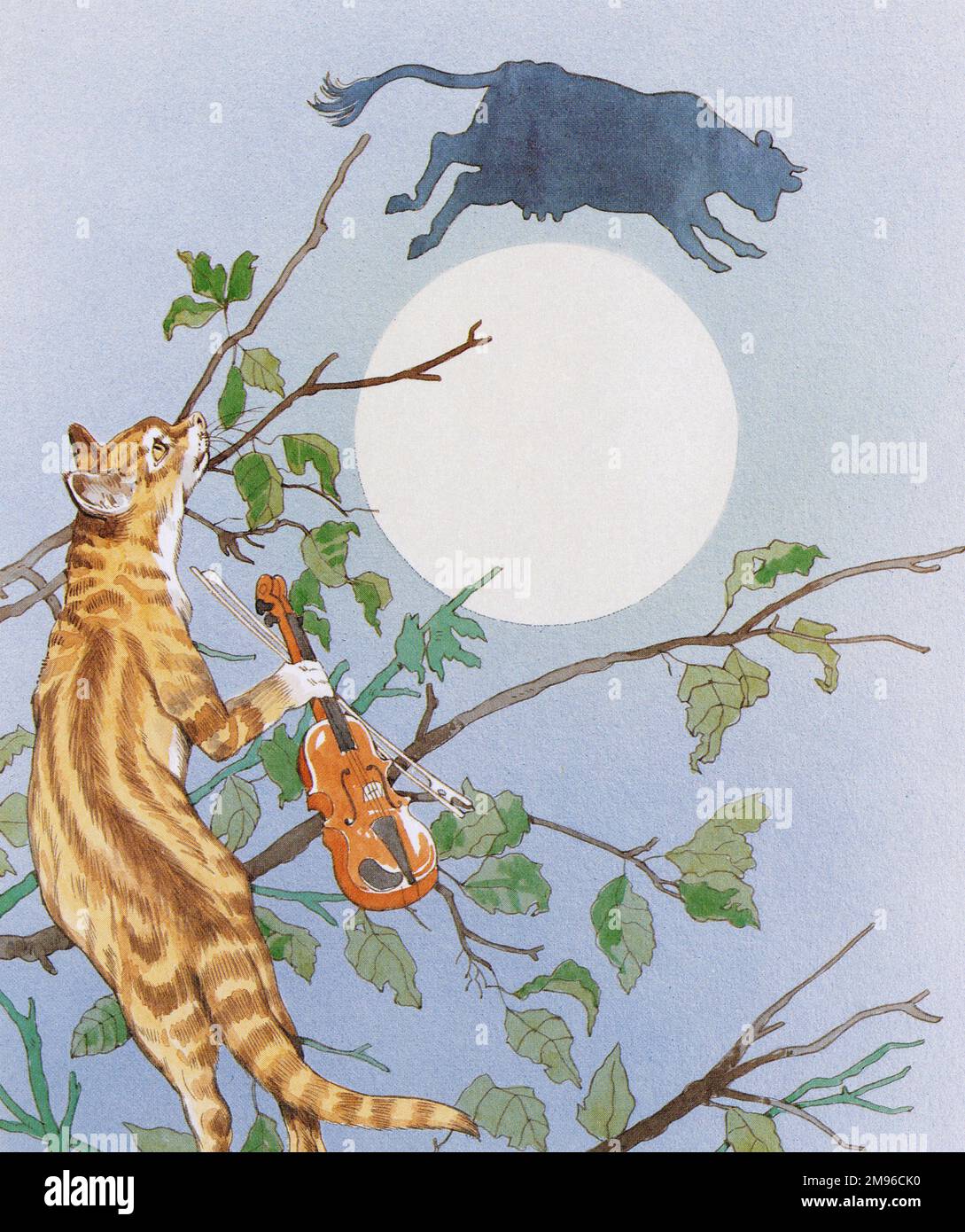 Hey, die Katze und die Geige, die Kuh sprang über den Mond, der kleine