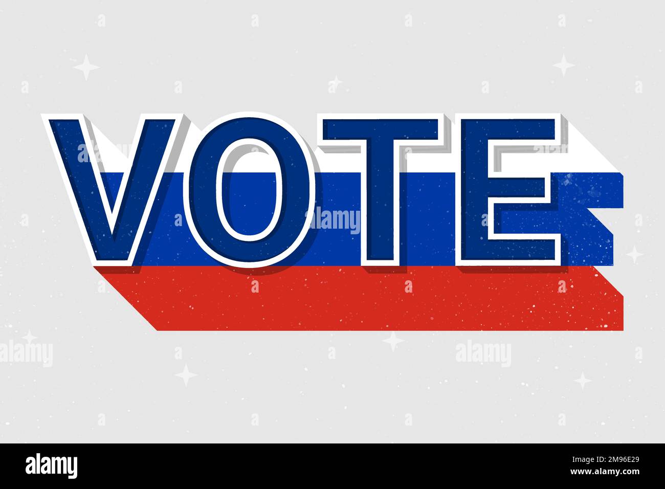 Wählen Sie das russische Flaggen-Vektorwahlen Stock Vektor