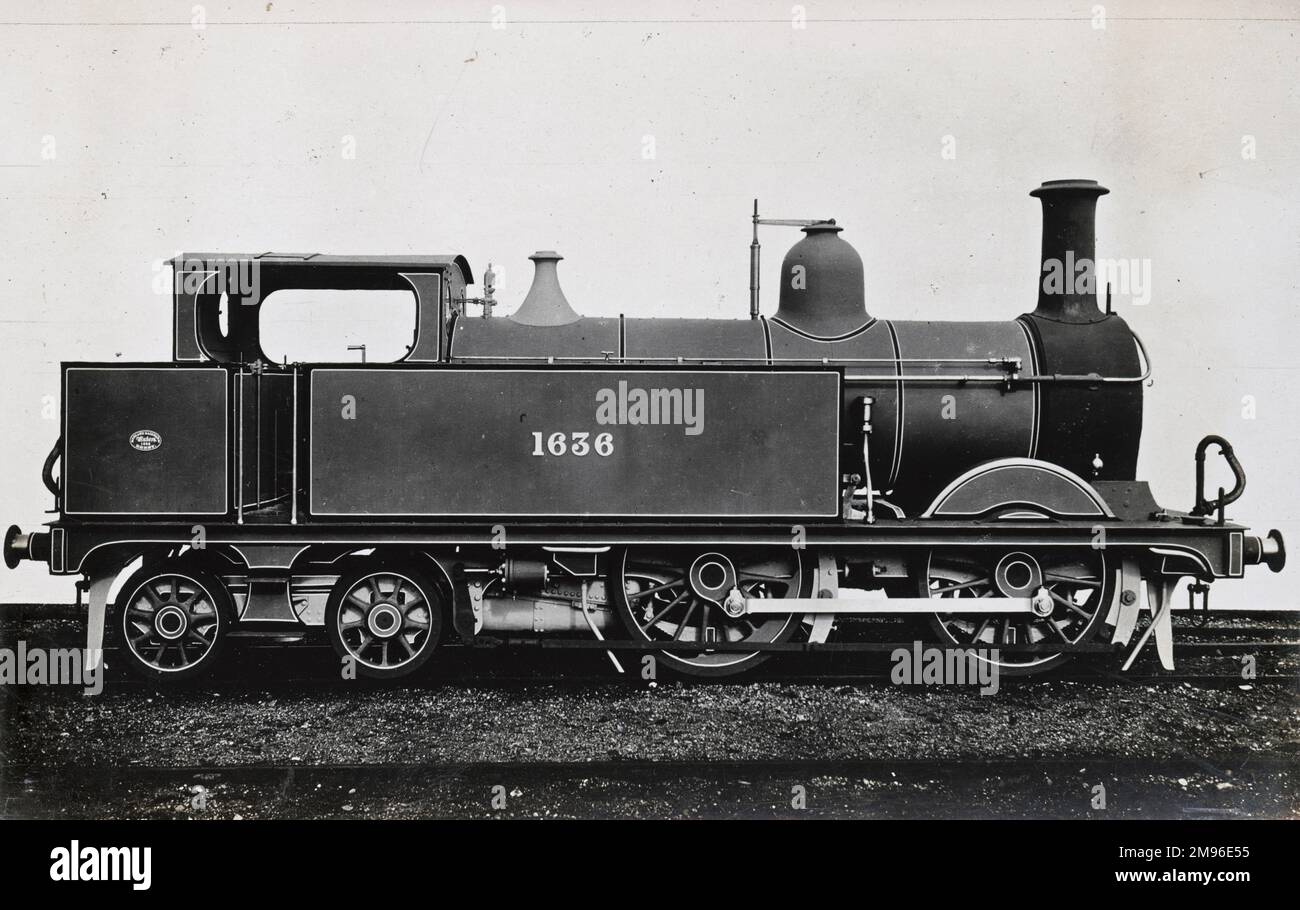 Lokomotive Nr. 1636 0-4-4-Motor Stockfoto