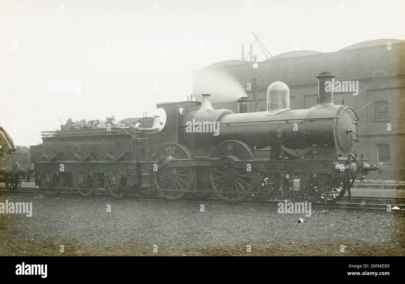 Lokomotive 722 2-4-0 Stockfoto