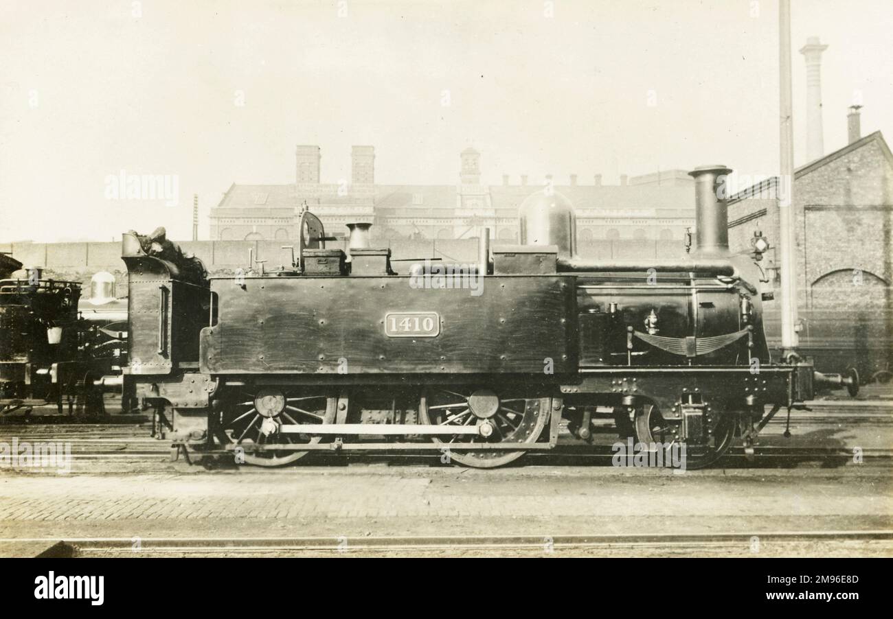 Lokomotive Nr. 1410 2-4-0-Motor Stockfoto