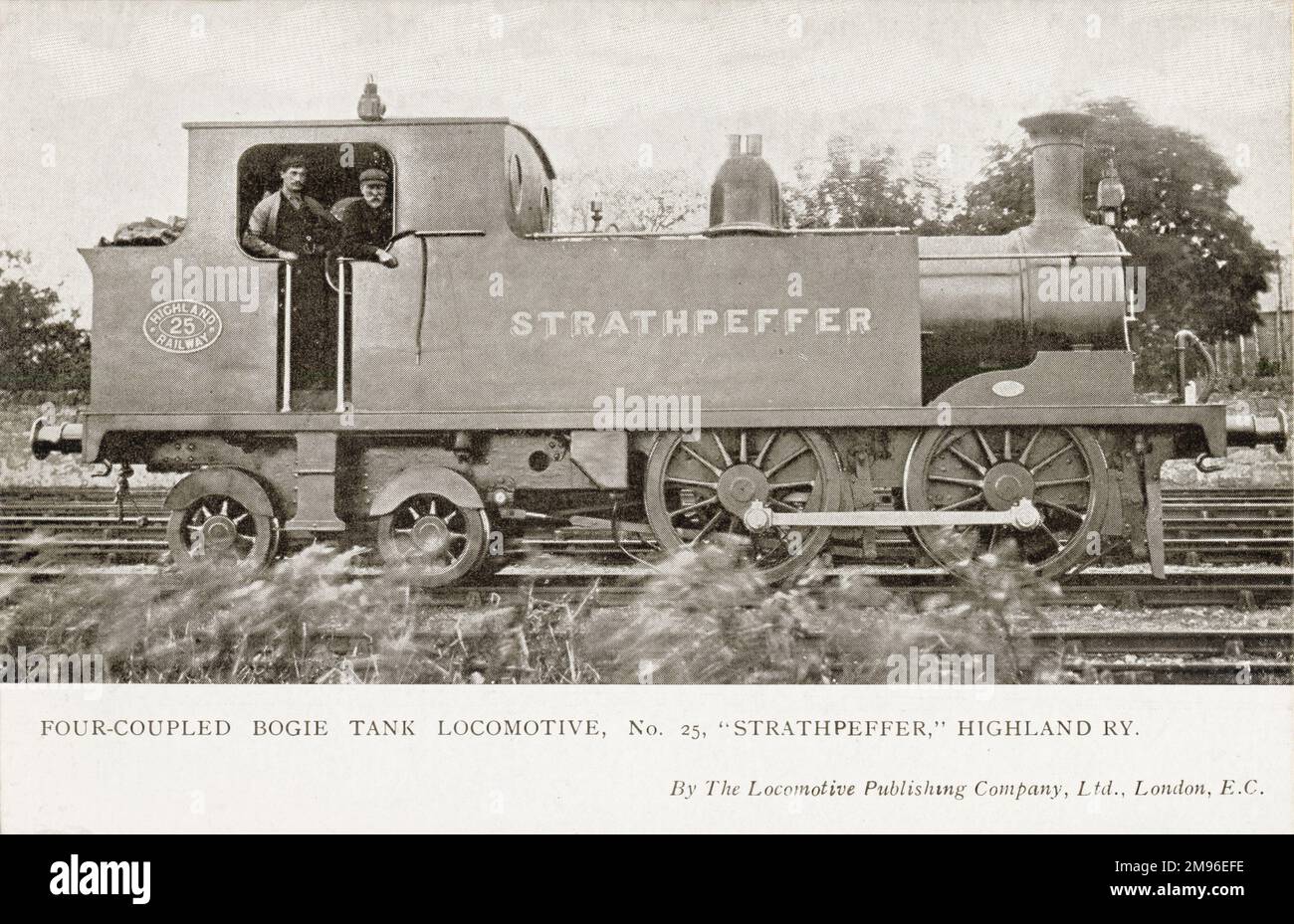 Lokomotive Nr. 25 "Strathpeffer", viergekoppelte Lokomotive mit Drehgestelltank Stockfoto