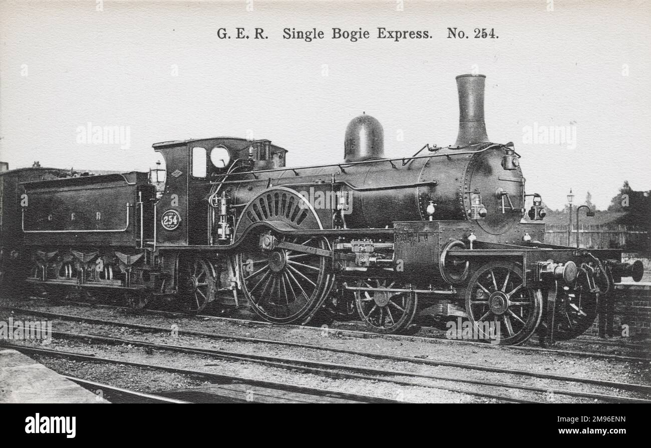 Lokomotive Nr. 254 Single-Bogie-Express Stockfoto