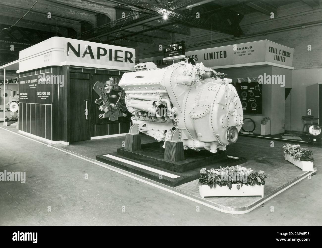 Napier Deltic 18 2500 PS Dieselmotor Show Stockfoto