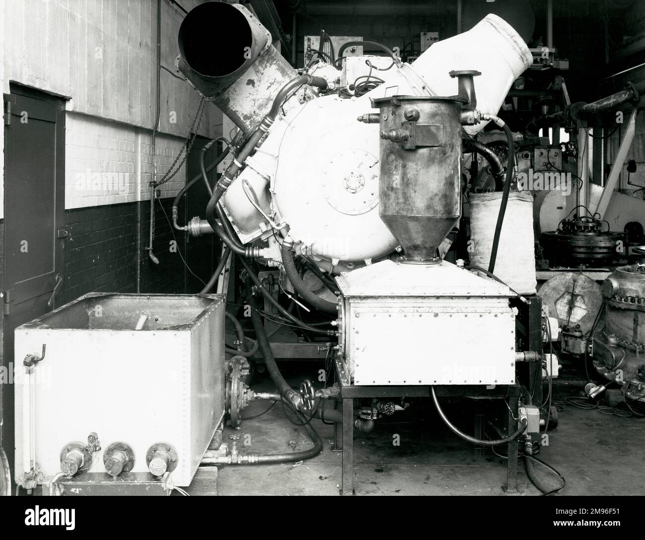 Testen eines Serie 3 Deltic CT18 - 42K-Motors Stockfoto