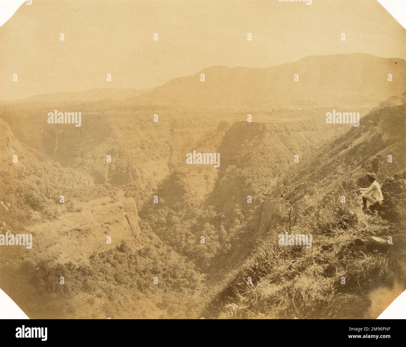 Khandalla und die große Schlucht aus dem langen Tunnel; Pollard Höhen in den Boden zurück Stockfoto