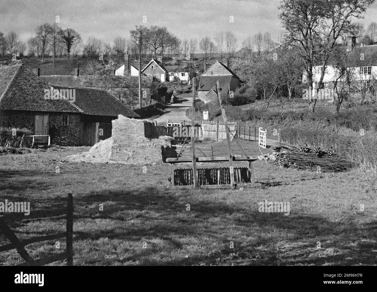 Bauernhöfe am Beckley-Ofen, East Sussex. Stockfoto