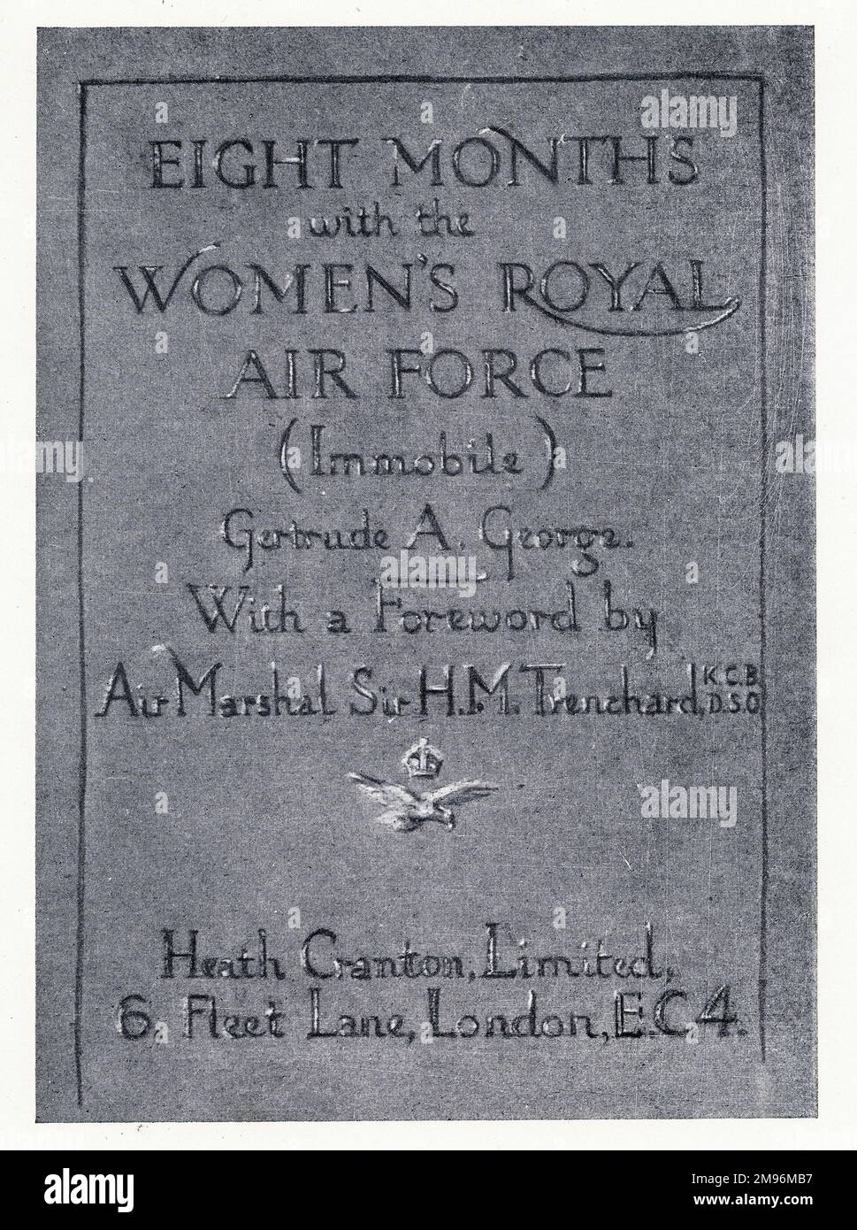 Acht Monate bei der Royal Air Force der Frauen (unbeweglich) -- möglicherweise die Titelseite. Stockfoto