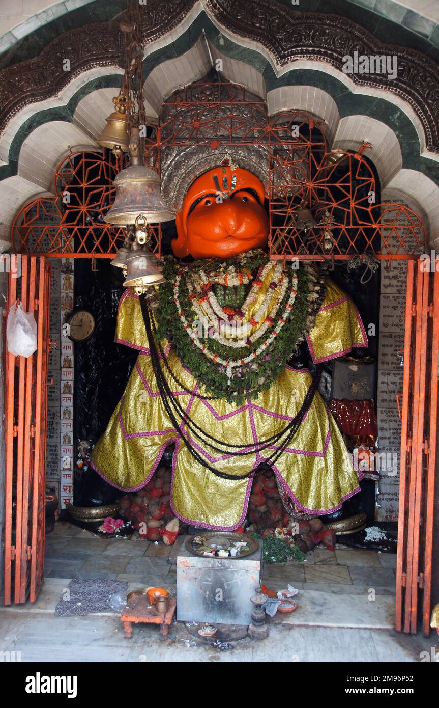 Indien, Orissa, Puri: Jagannath-Tempel, die Figur eines hinduistischen gottes. Stockfoto