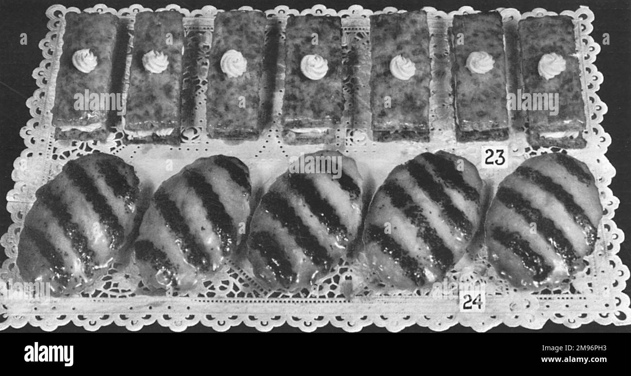 Dänische Gebäckspezialitäten, (23) Dänische Nougats, (24) Porto Rico Yams Stockfoto