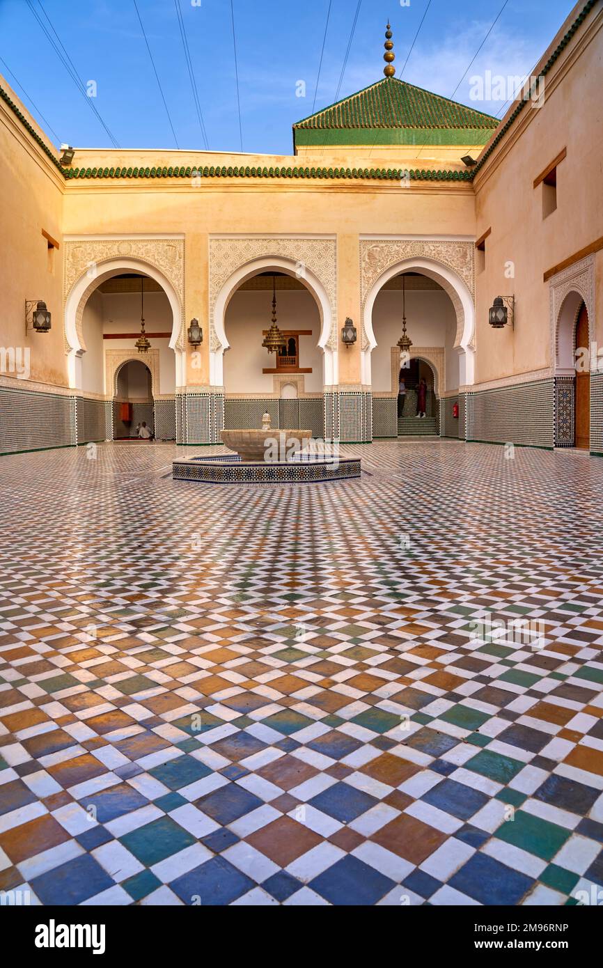 Mausoleum von Mouley Ismail, Meknes, Marokko, Afrika Stockfoto