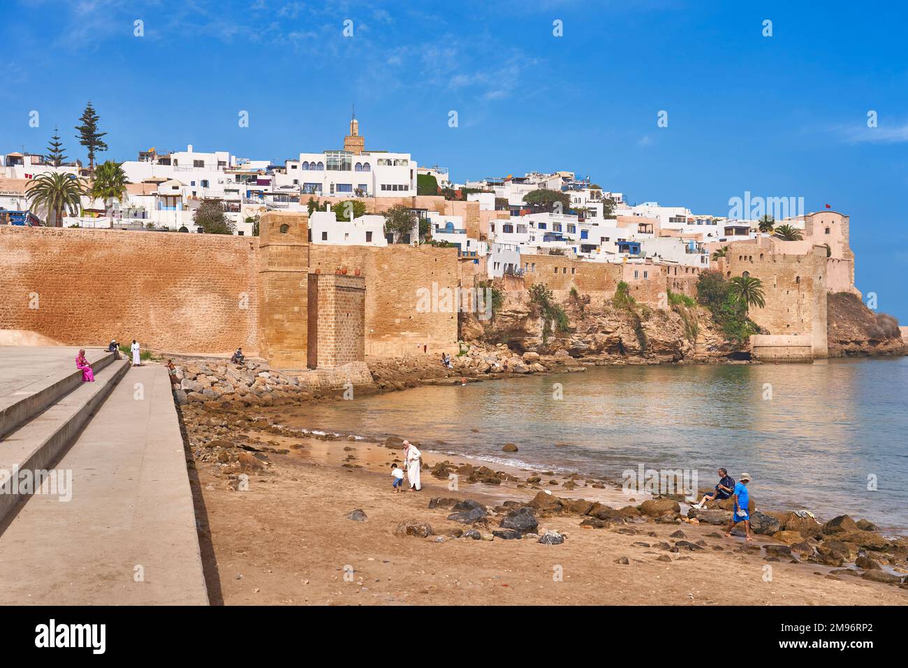 Kasbah der Udayas, Rabat, Marokko, Afrika, UNESCO Stockfoto