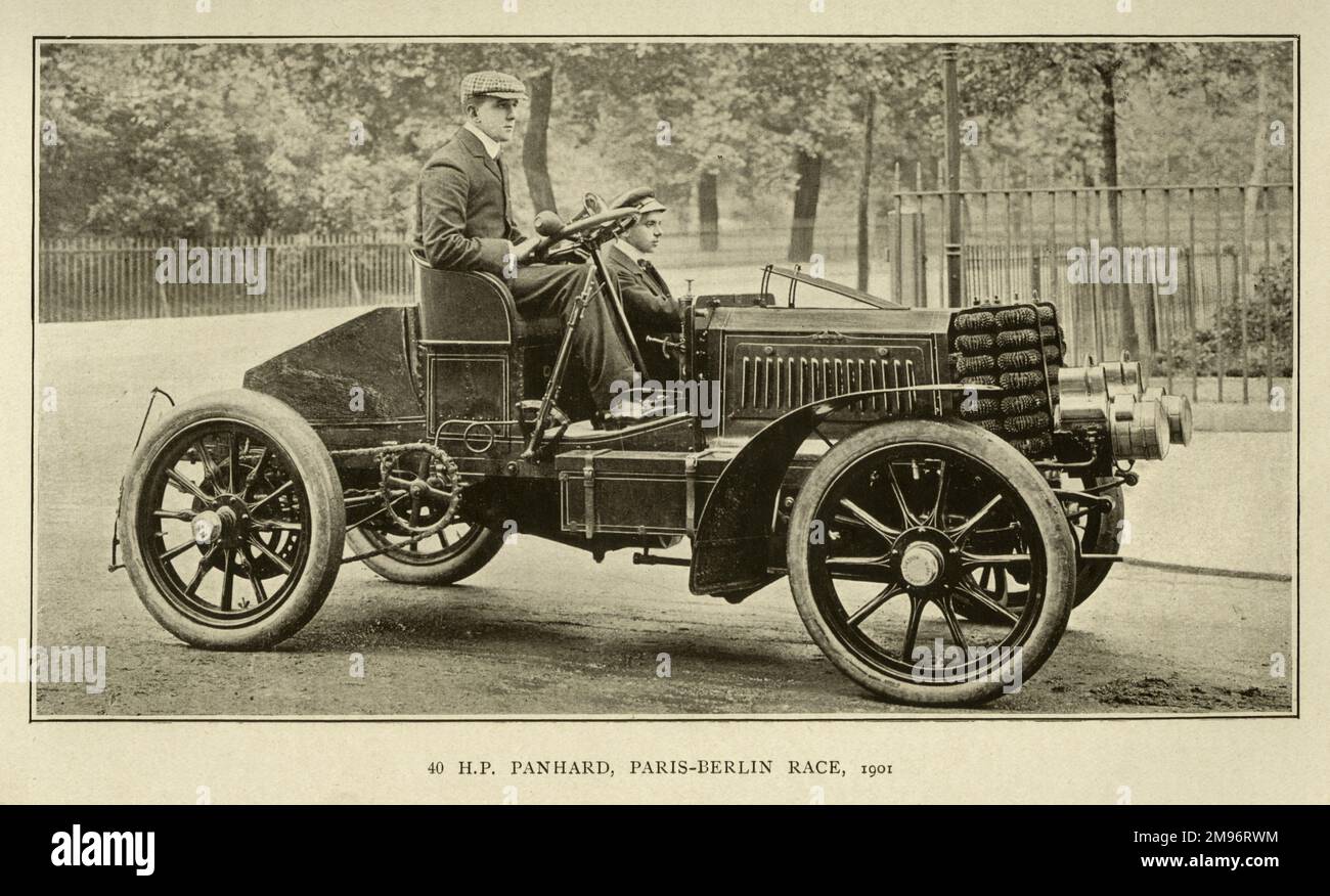 40 HP Panhard, Paris-Berlin-Rennen, 1901 Stockfoto
