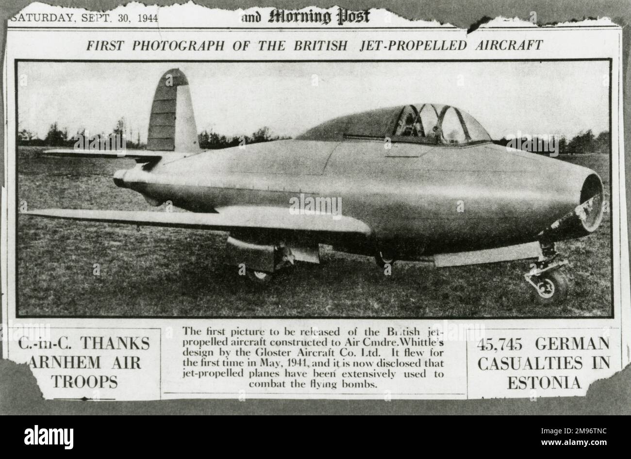 Gloster Experimental Jet Aircraft E.28/39, manchmal auch inoffiziell Pioneer genannt. Stockfoto