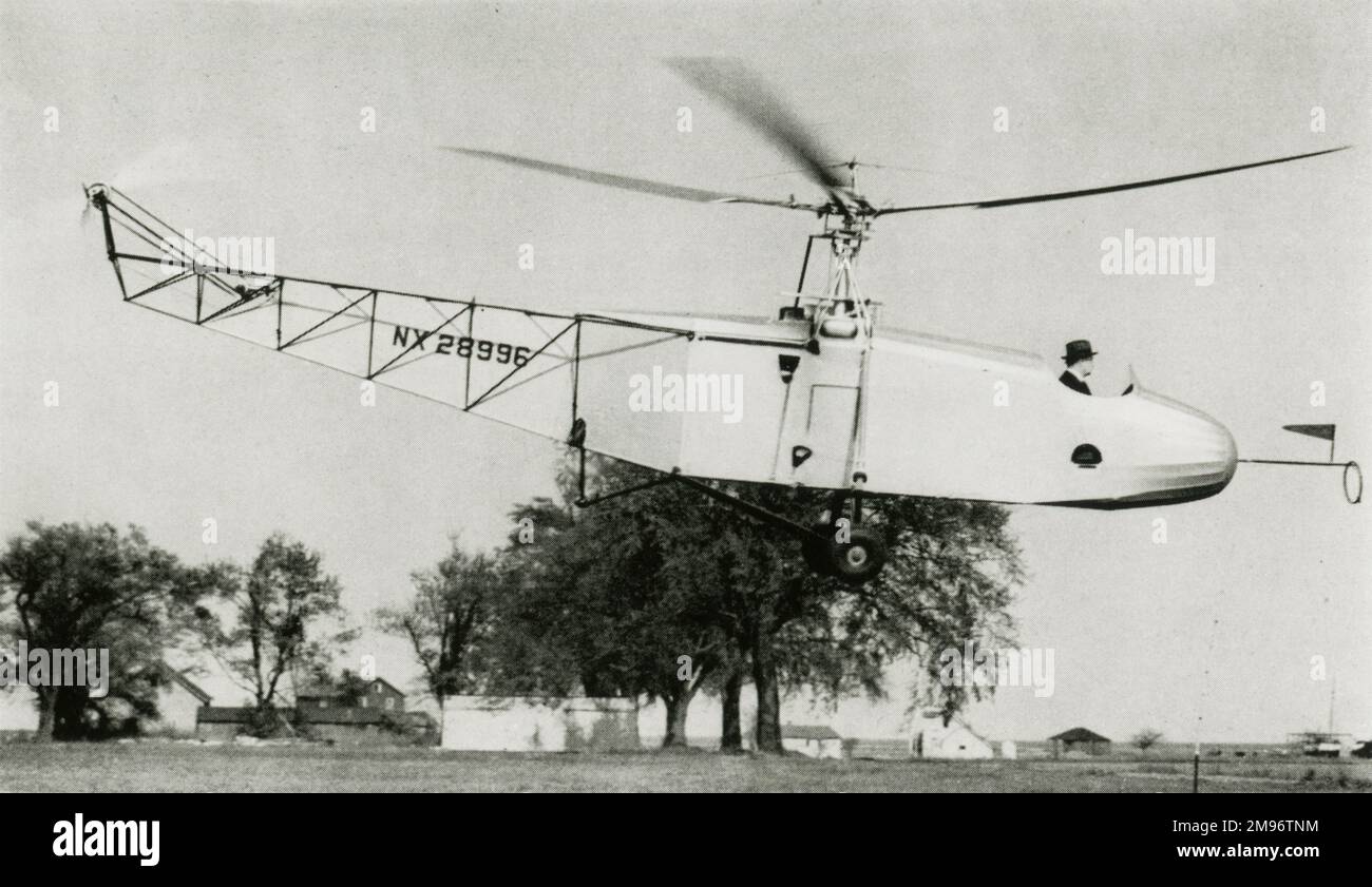 VS-300 Sikorsky Helikopter, c.1940-1950er Stockfoto