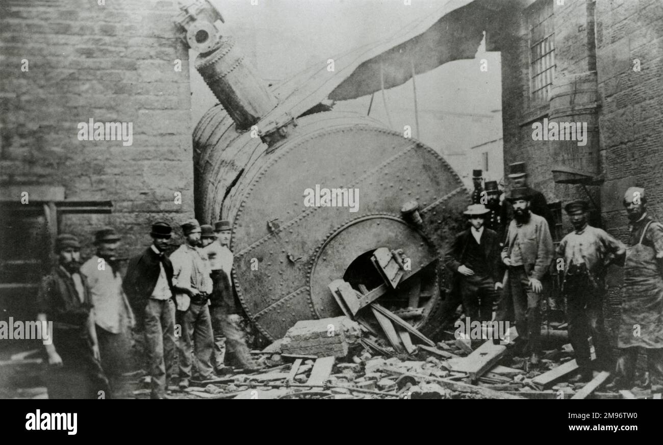 Kesselexplosion durch Korrosion aus einem Bericht von Robert Longridge., CE., Boiler Insurance & Steam Power Co., Ltd., Manchester, c.19. C. Stockfoto