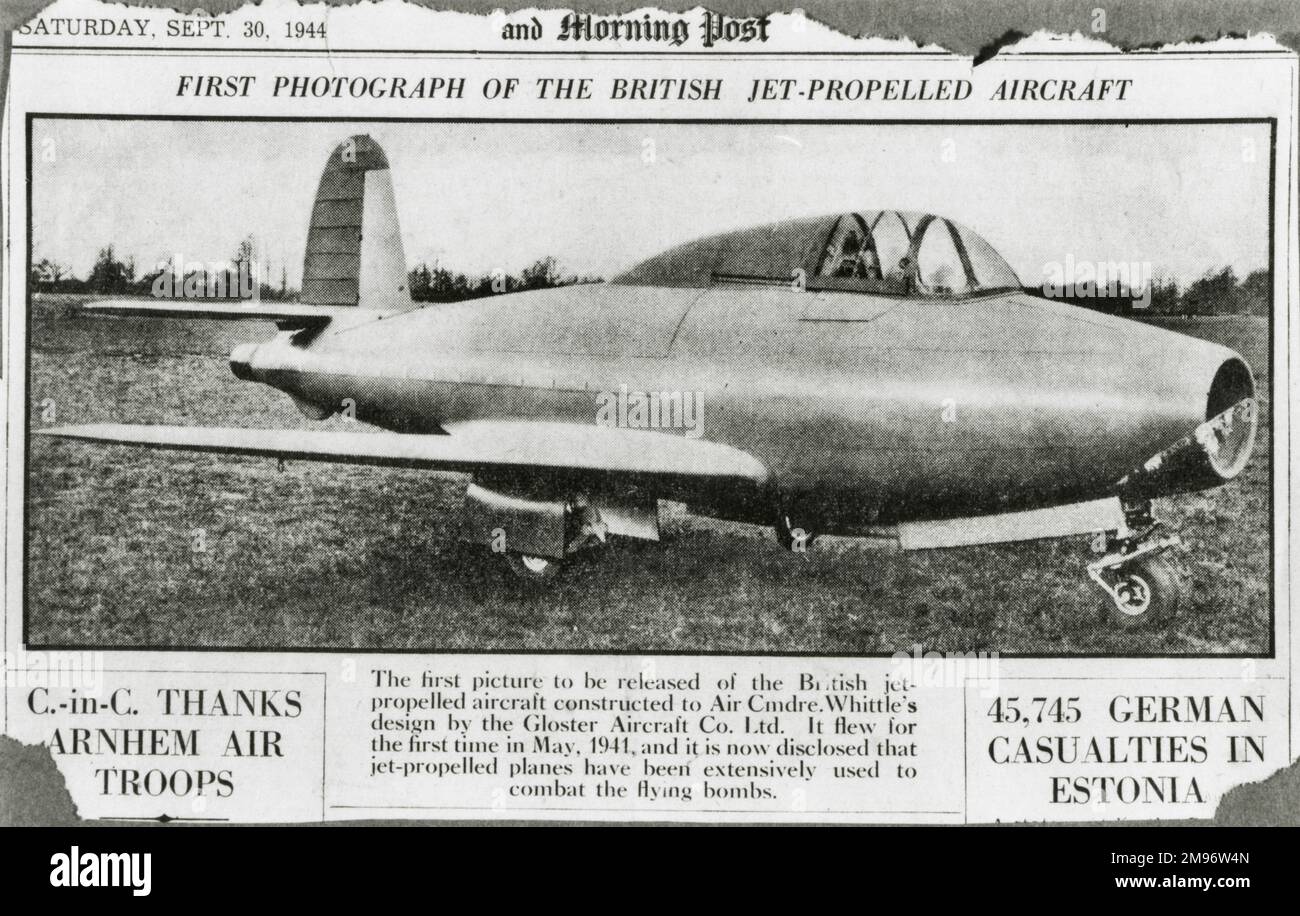 Gloster Experimental Jet Aircraft E.28/39, manchmal auch inoffiziell Pioneer genannt. Stockfoto