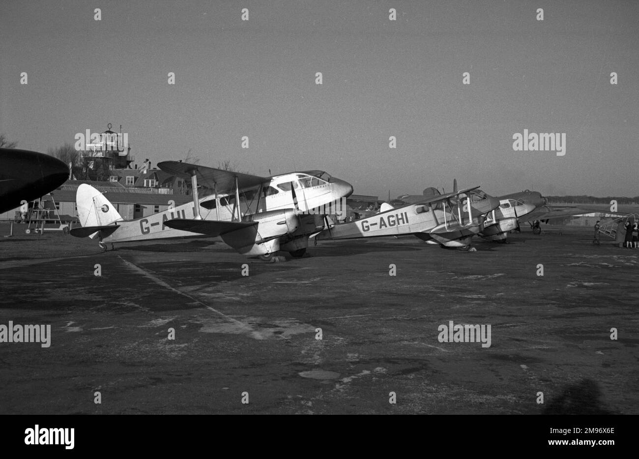 De Havilland DH89A Dragon Rapide, betrieben von British European Airways Cargo. Es wurde übernommen, als BEA 1947 Allied Airways übernahm Stockfoto