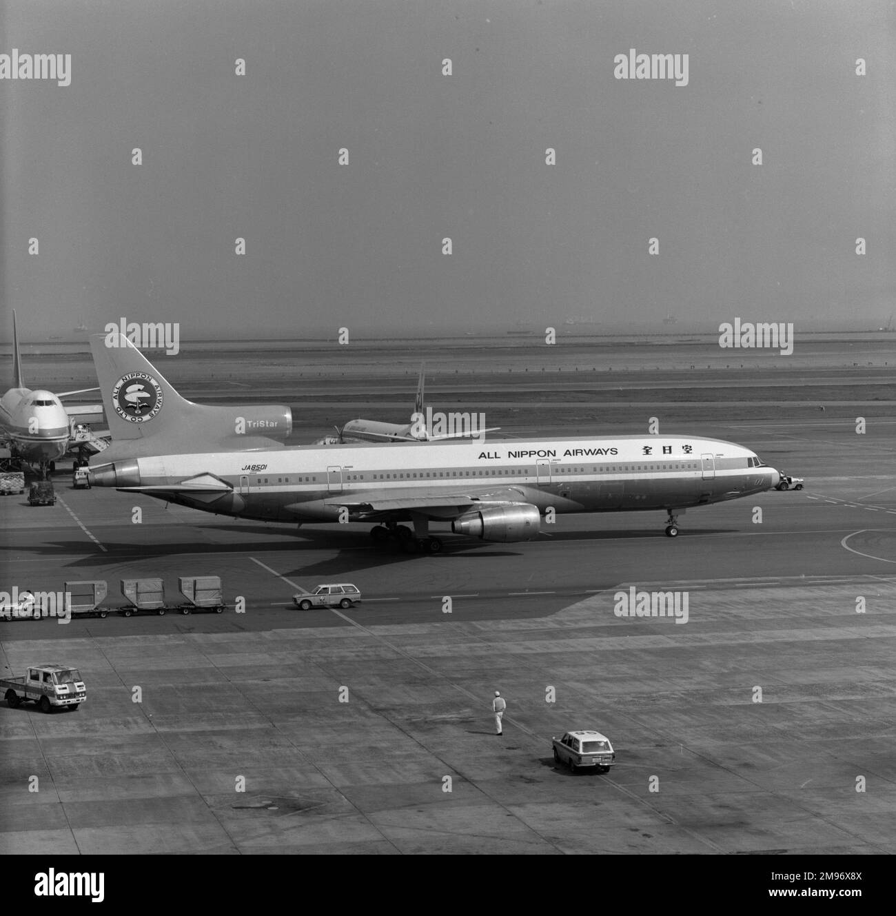 Lockheed Tristar JA8501 wurde 1973 an ANA ausgeliefert und bis 1981 von Air Lanka übernommen. Stockfoto