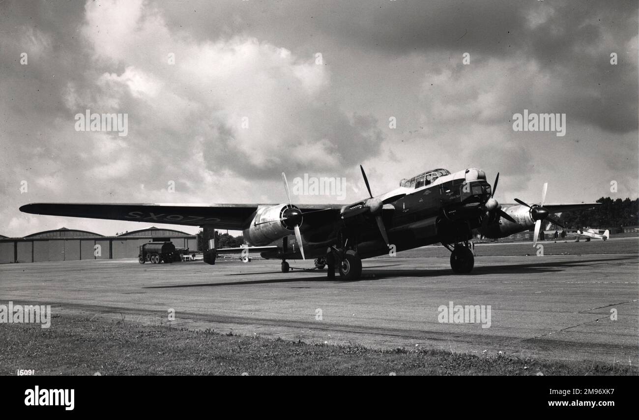 Avro Lincoln, SX972, getestet für die Bristol Proteus Turboprop. Stockfoto