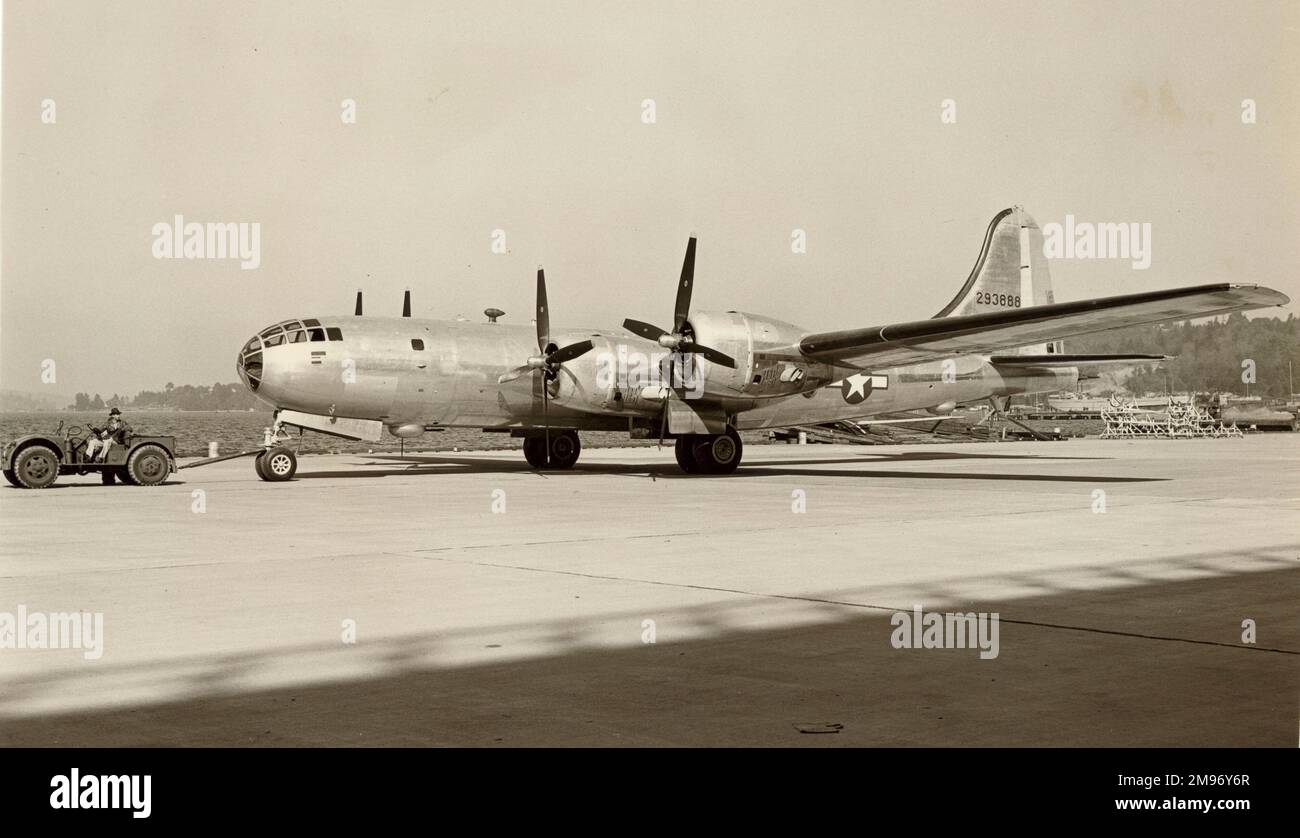Boeing B-29 Superfestung auf dem Boden. Stockfoto