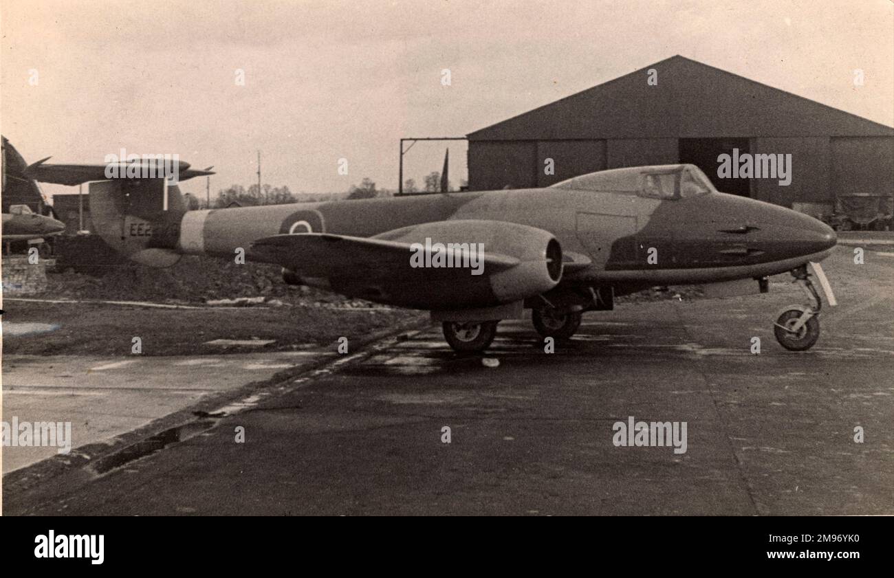 Gloster Meteor F1, EE221/G, abzüglich der oberen Flosse. Stockfoto