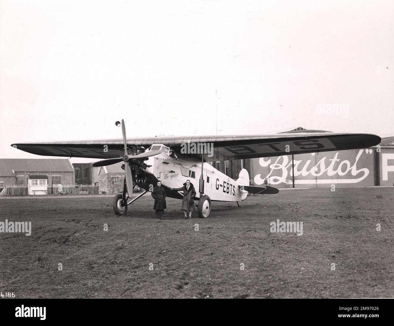 Fokker FVIIa, G-EBTS, die Spinne, die in 20 ½ Tagen von Captain C.D. zum Cpae und zurück geflogen wurde Barnard. Stockfoto