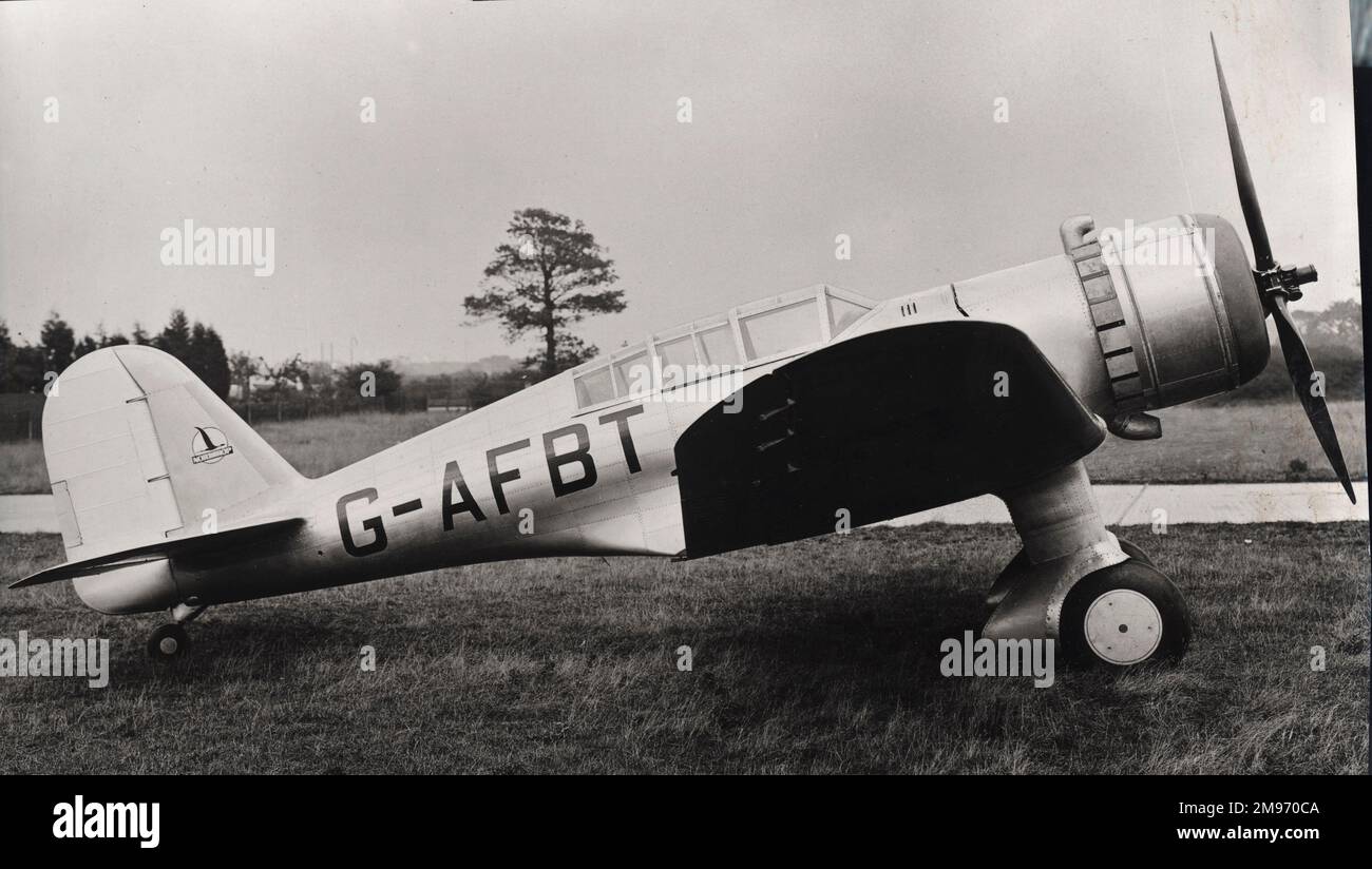 Northrop 2L Gamma Commercial, G-AFBT, verwendet in frühen Flugversuchen für den Bristol Hercules Radial. Stockfoto