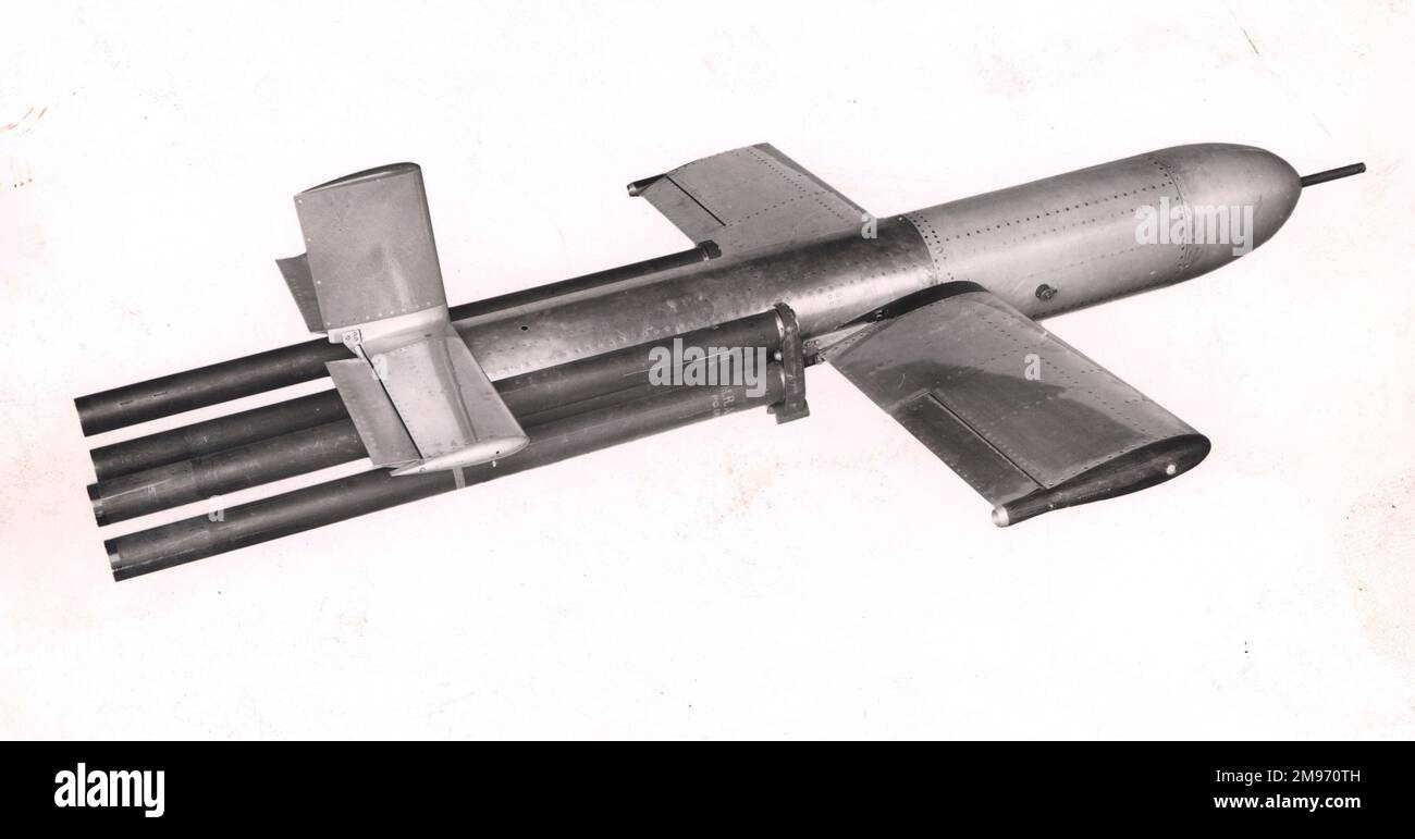 Fairey Stooge, die erste britische, pilotenlose, funkgesteuerte Rakete. 1947. Stockfoto