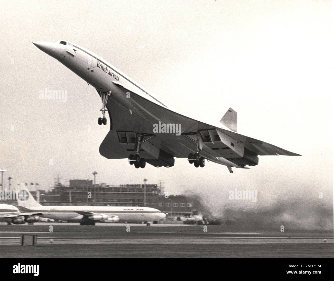 Concorde, in British Airways Farben starten. Stockfoto