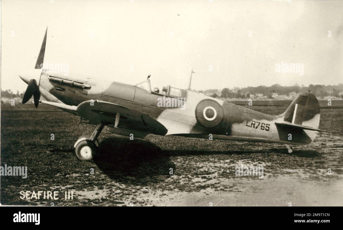 Die erste Produktion von Supermarine Seafire III, LR675. Diese hatte nicht klappbare Flügel und wurde später zu einer IIC umbenannt. Stockfoto