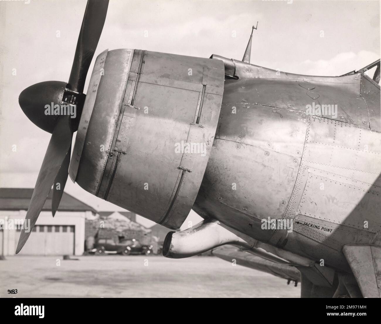 Die Bristol Taurus II und de Havilland Luftschraubeninstallation auf einem Fairey Albacore. Stockfoto