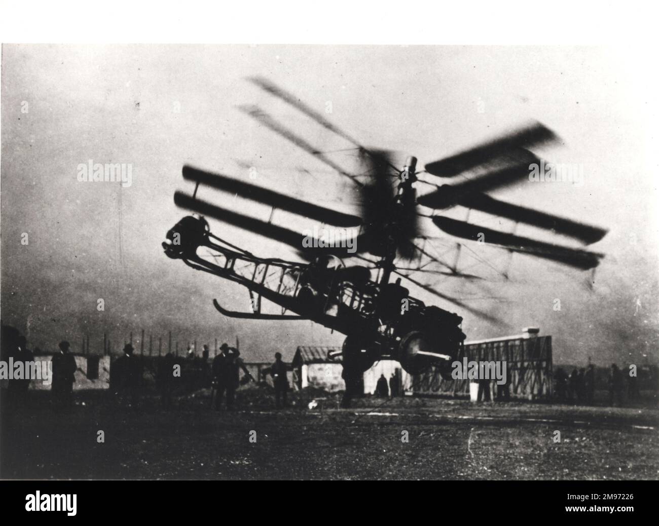 Pescara Hubschrauber von 1923 auf einem Flug, der 166ft umfasste. Stockfoto