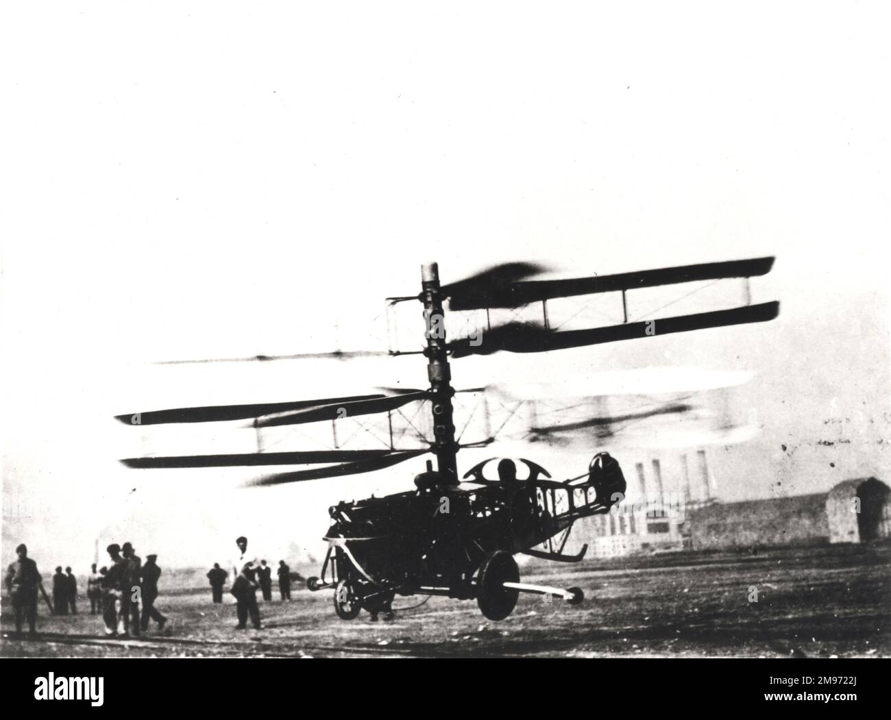 Pescara Hubschrauber von 1923 im Flug (Just). Stockfoto