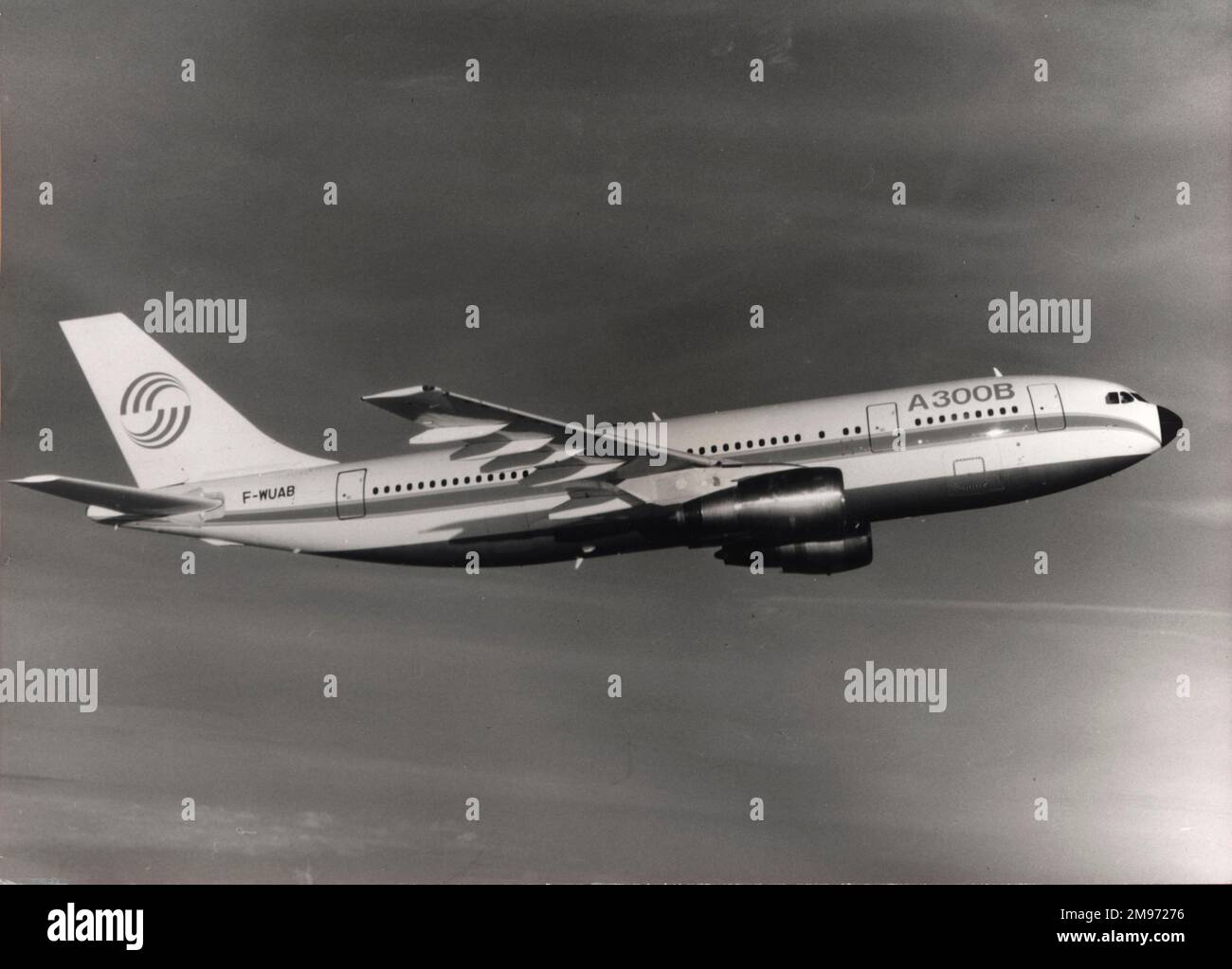 Die ersten A300, F-WUAB, während der Flugversuche. Stockfoto