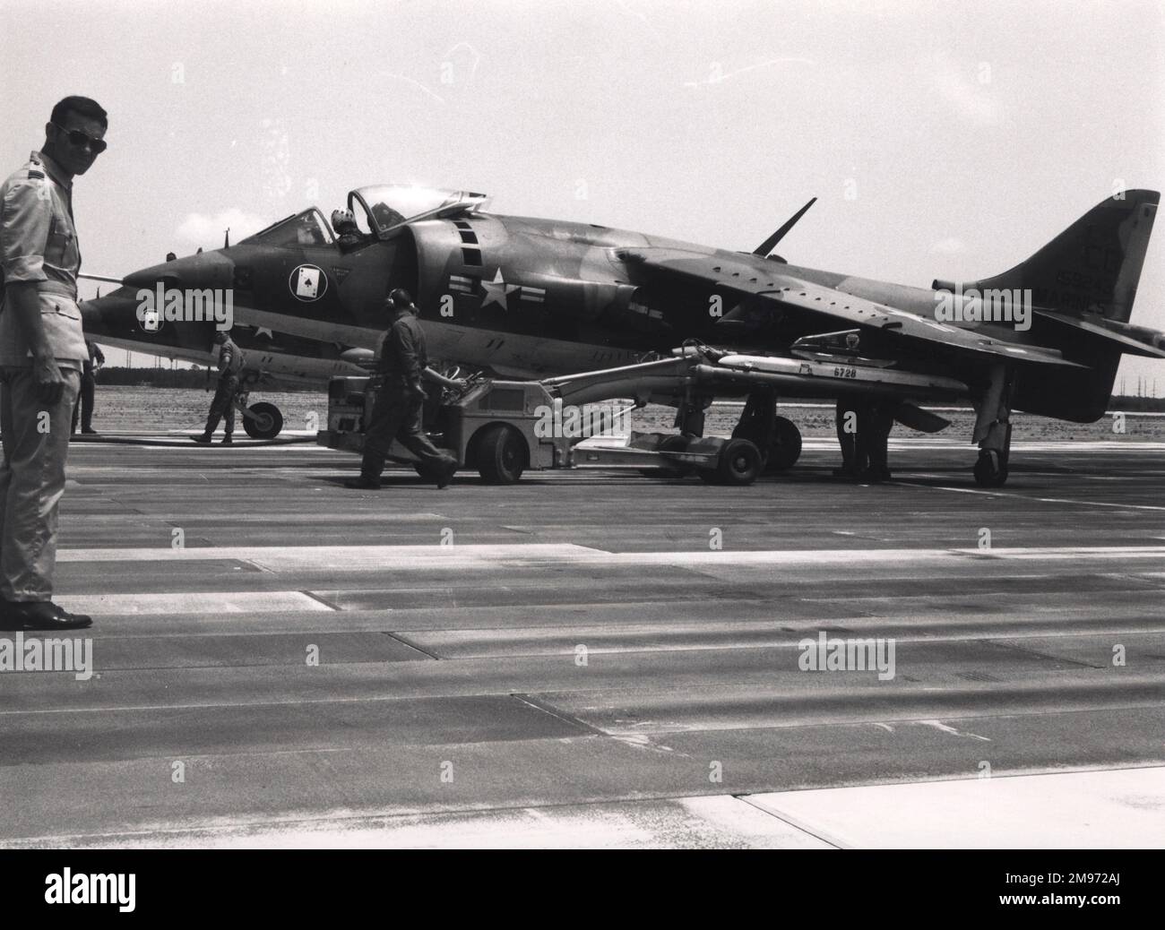 Hawker Siddeley Harrier Av-8A. Stockfoto