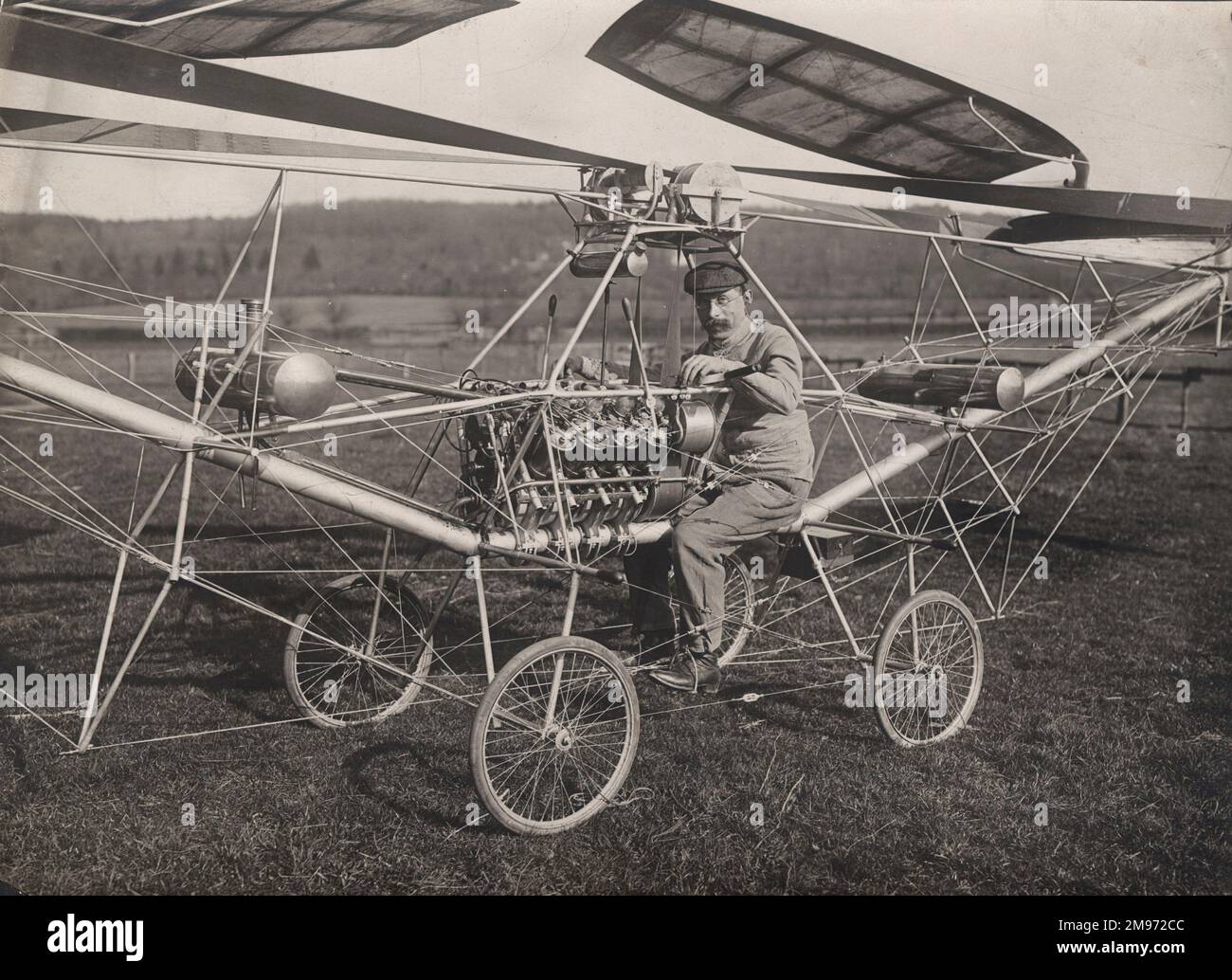 Paul Cornus Hubschrauber von 1907. Stockfoto