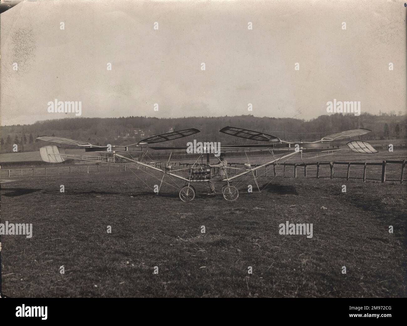 Paul Cornus Hubschrauber von 1907. Stockfoto