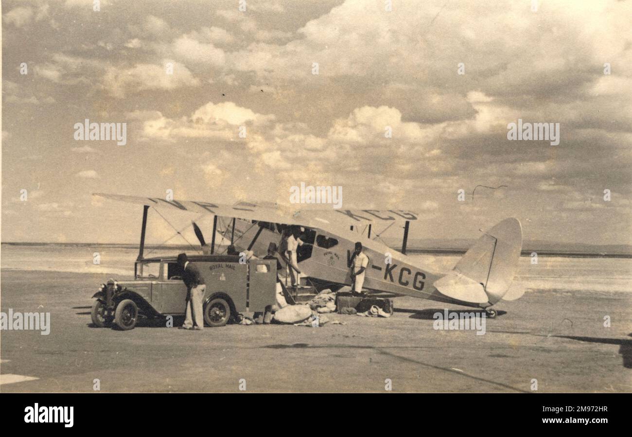 De Havilland DH89 Dragon Rapide, VP-KCG, von Wilson Airways am Flughafen Nairobi im Jahr 1938. Stockfoto