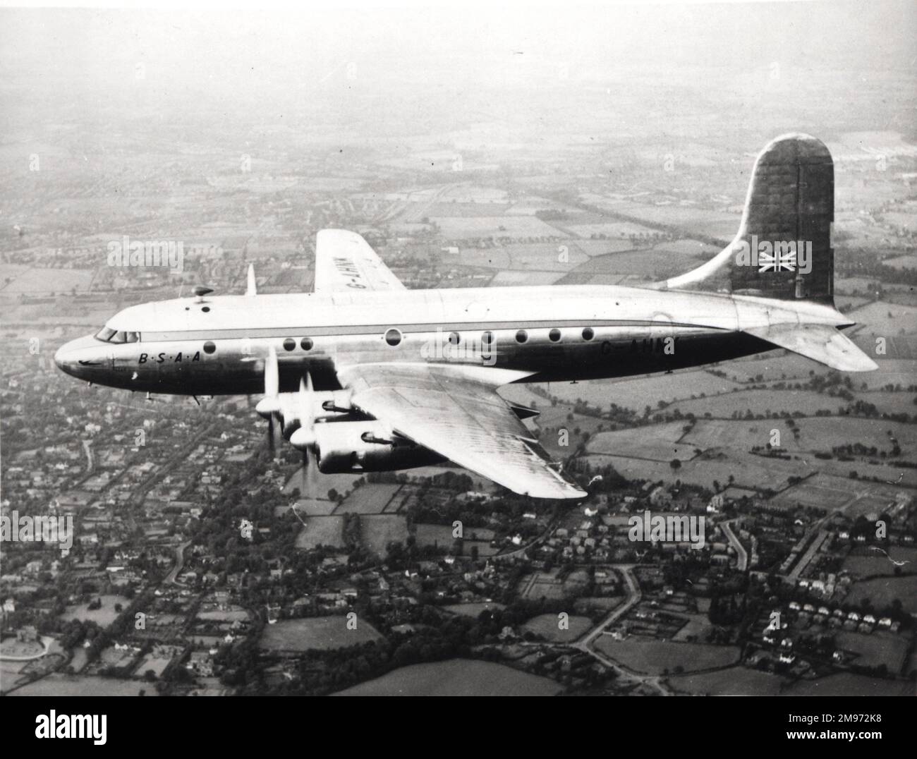 Avro Tudor 4, G-AHNK, Star Lion, von BSAA. Stockfoto