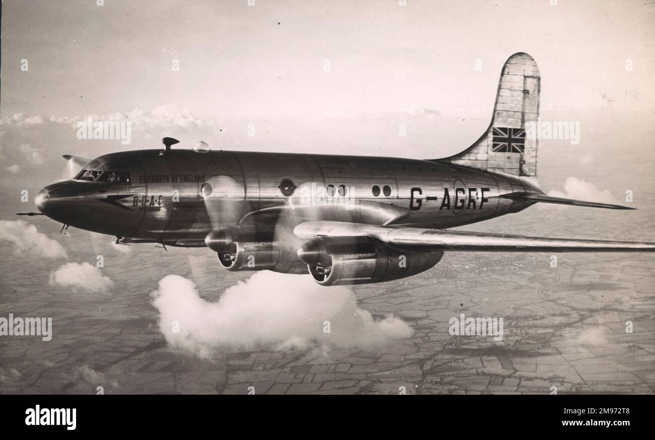 Avro Tudor 1, G-AGRF, Elizabeth von England, von BOAC. Stockfoto