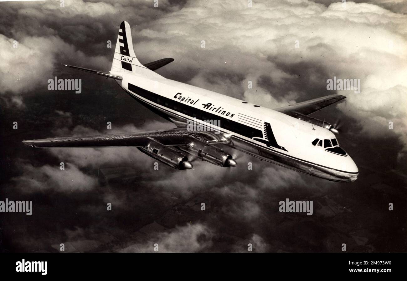 Vickers Viscount 744 von Capital Airlines. Stockfoto