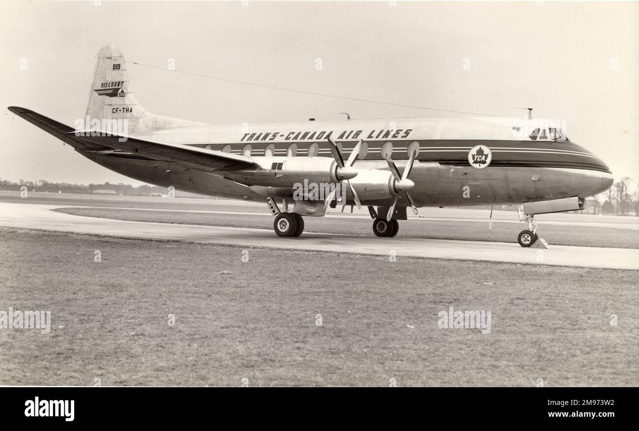 Vickers Viscount 757, CF-THA, von Trans Canada Air Lines. Stockfoto