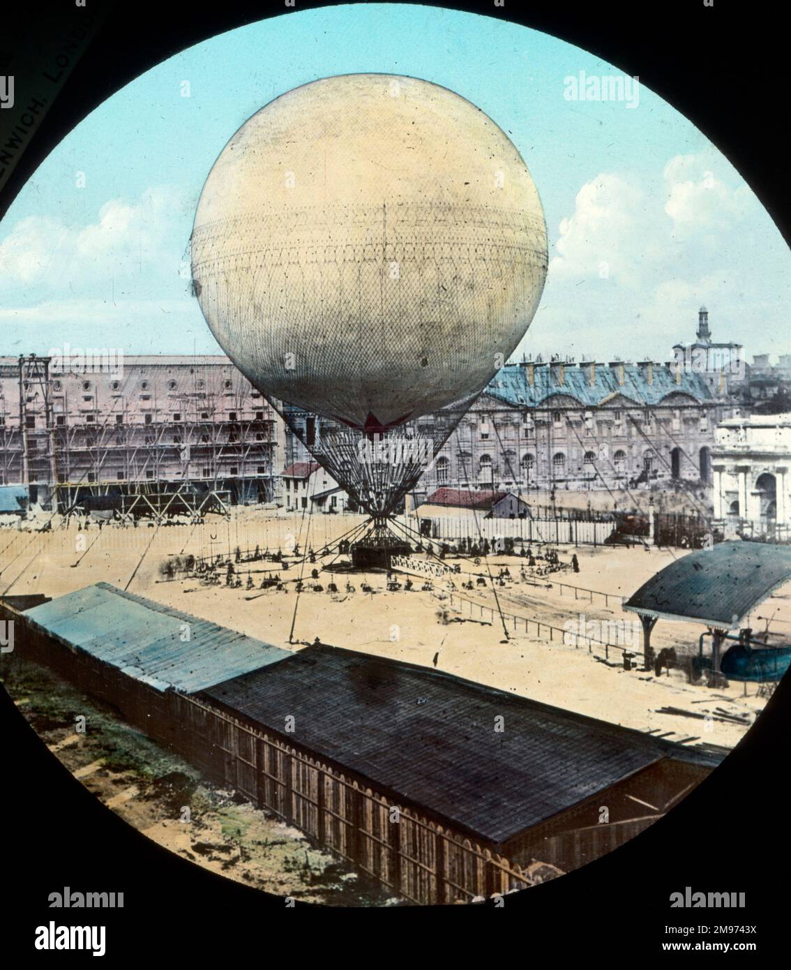 Ballon bereit zum Abheben. Stockfoto